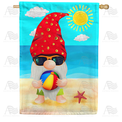 America Forever Beach Gnome House Flag