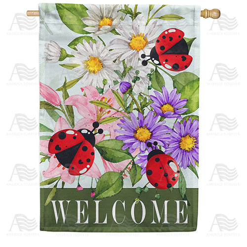 America Forever Blooms & Beetles House Flag