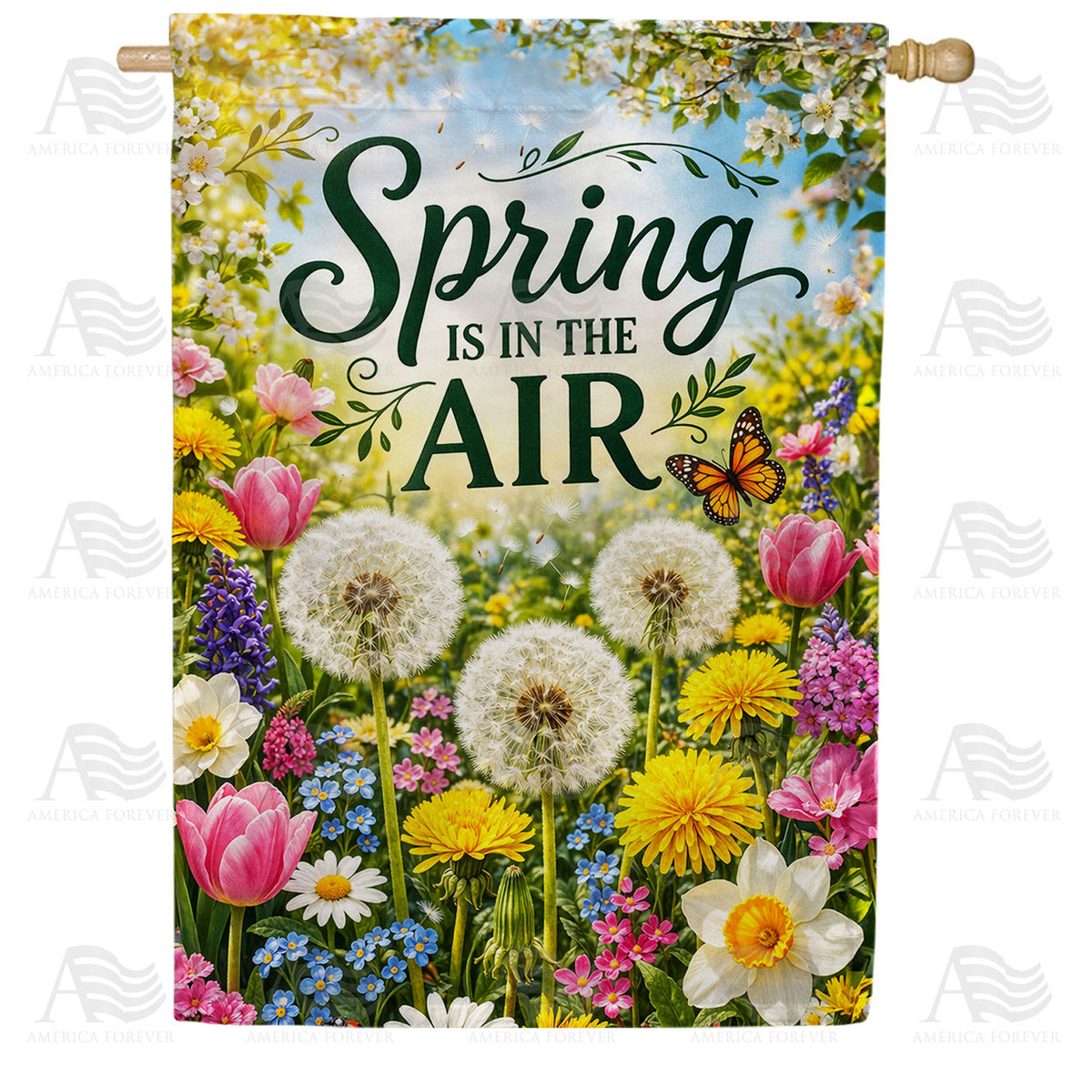 Spring Is In The Air House Flag