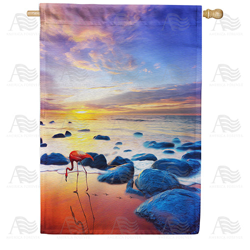 America Forever Tranquil Sunset House Flag
