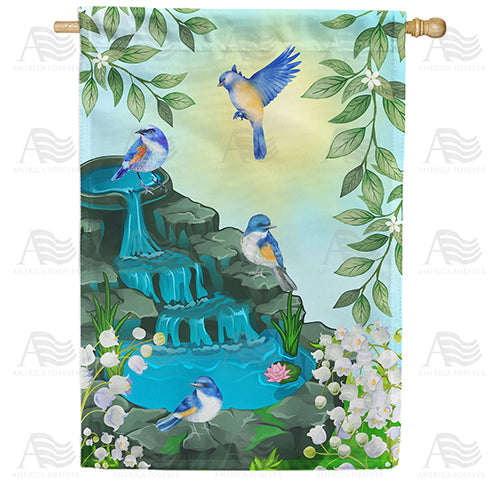 America Forever Bluebird Fountain House Flag