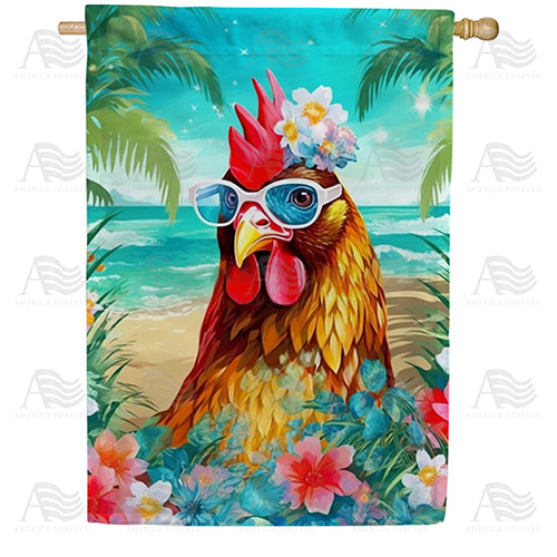 America Forever Carribean Chicken House Flag