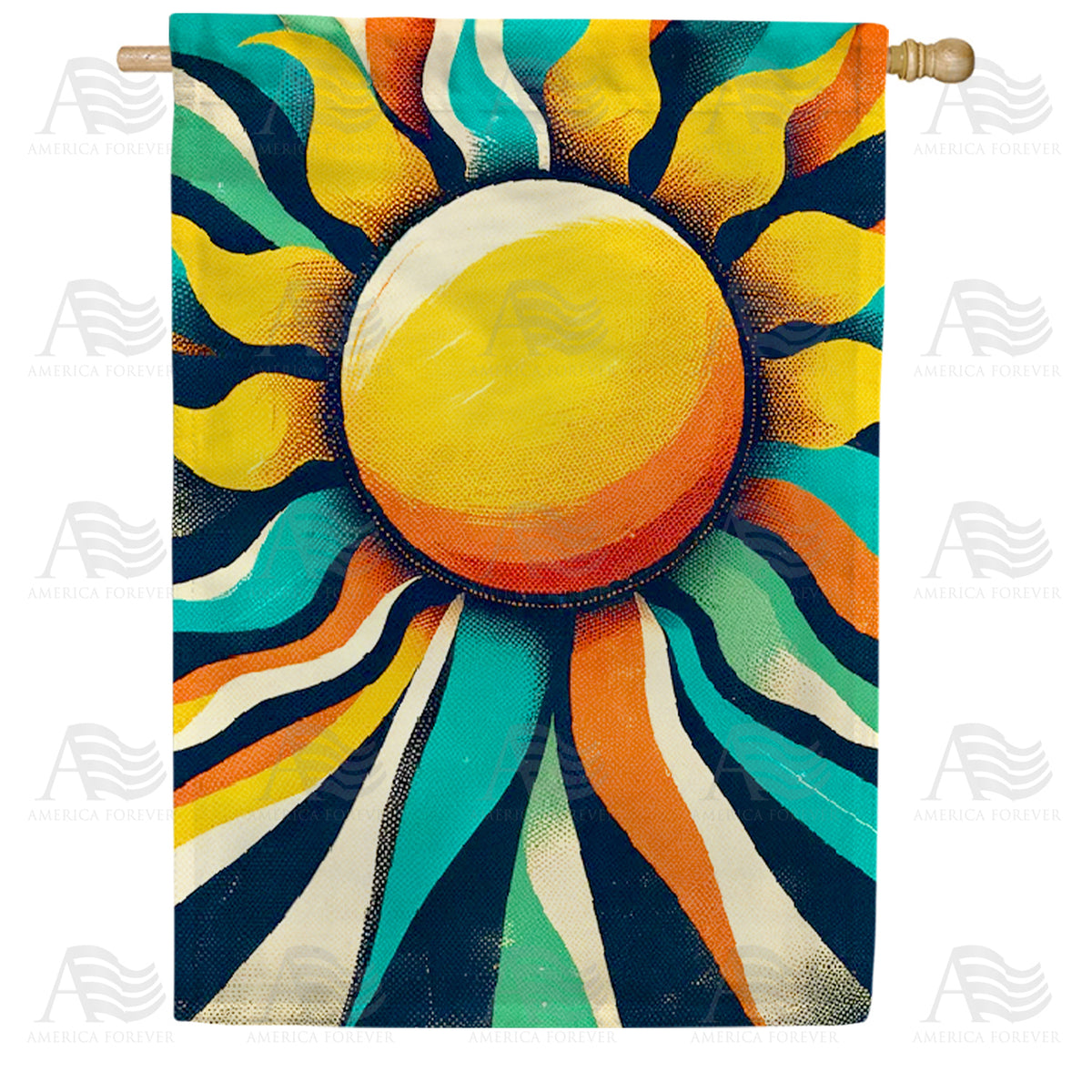 America Forever Summer Sol Radiance House Flag