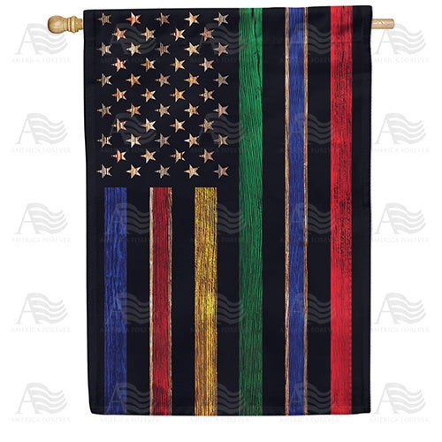 America Forever No One Fights Alone House Flag