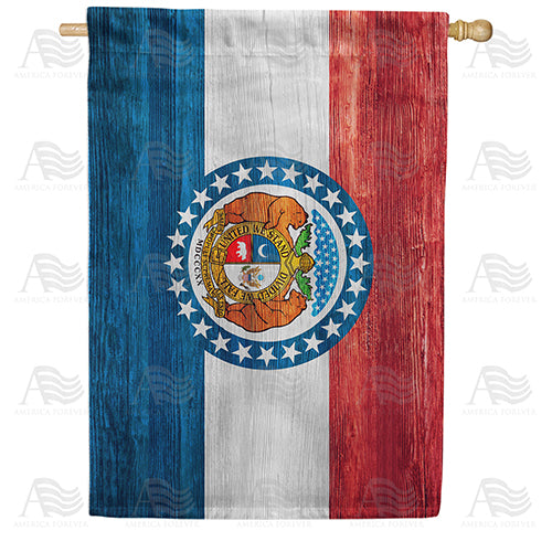 America Forever Missouri State Wood-Style House Flag