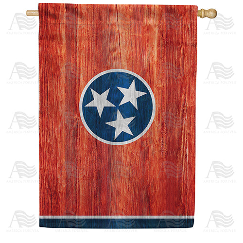 America Forever Tennessee State Wood-Style House Flag