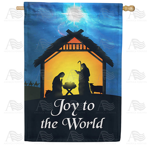 America Forever Holy Nativity Joy To The World House Flag