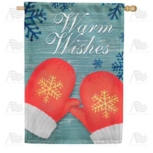 America Forever Orange Mittens House Flag