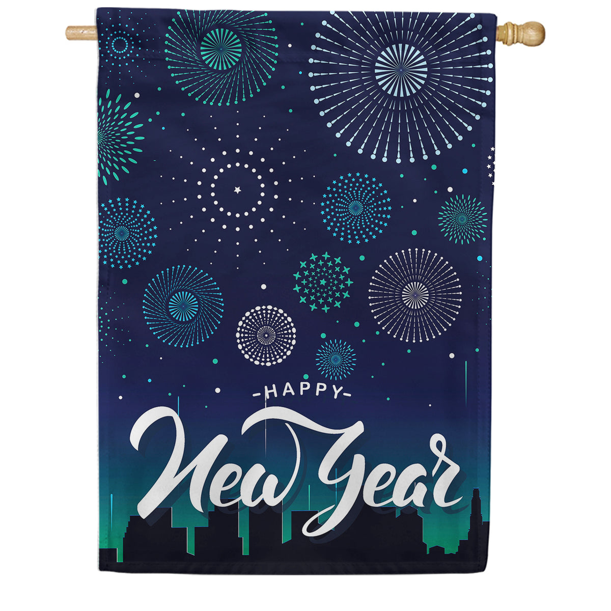 America Forever Blue Fireworks House Flag