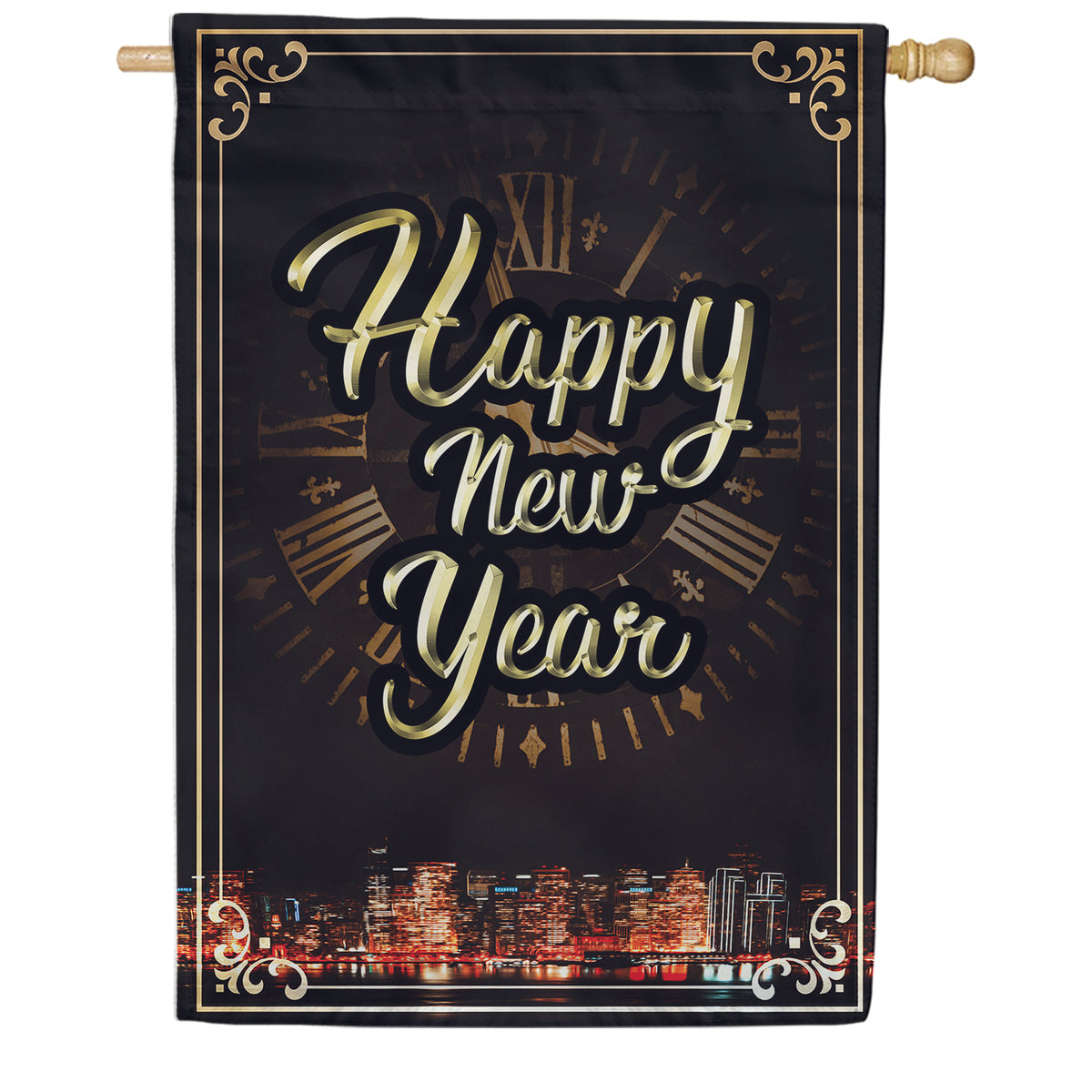 America Forever Time For A New Year House Flag