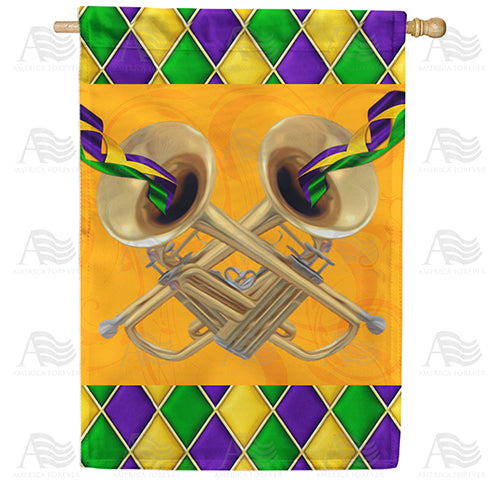 America Forever Mardi Gras Jazz House Flag