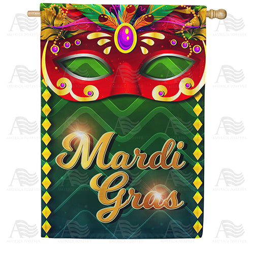 America Forever Fat Tuesday Mask House Flag