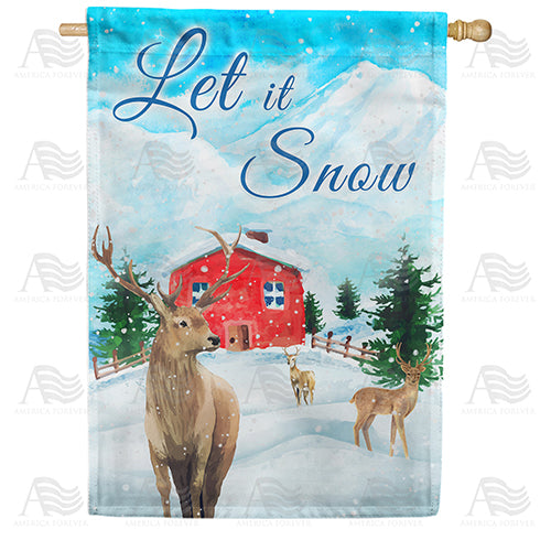 America Forever All Points To Winter House Flag