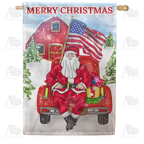 America Forever Country Santa House Flag