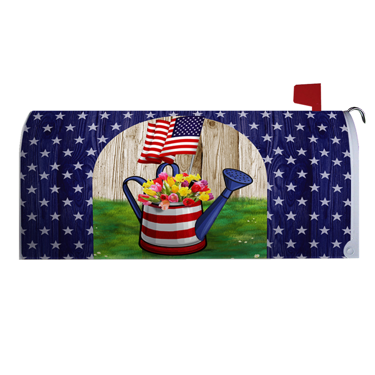 America Forever AmeriCAN Flowers Mailbox Cover