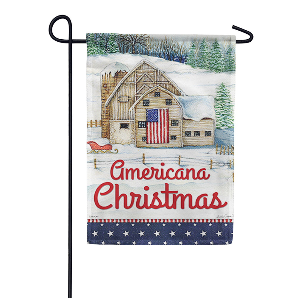 Carson Americana Christmas Farmhouse Garden Flag