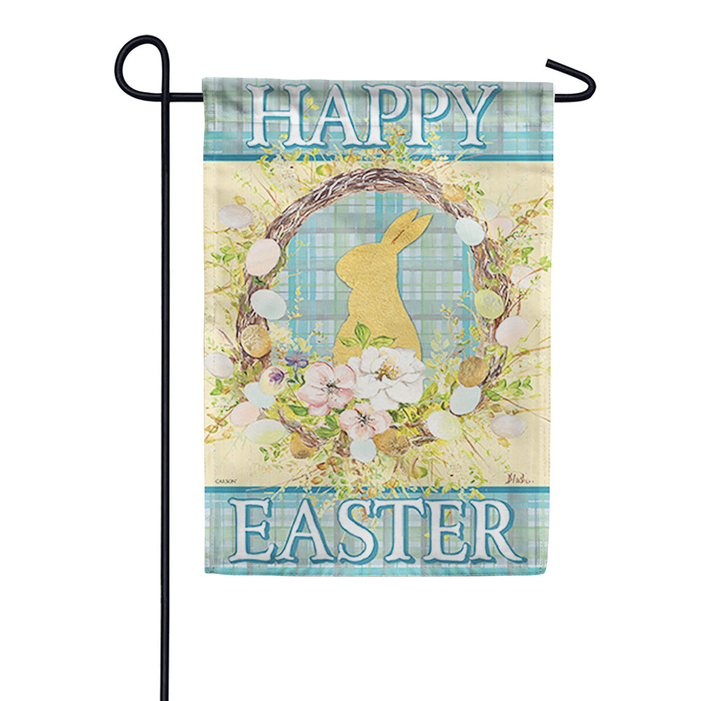 Carson Plaid Wreath Glitter Trends Garden Flag