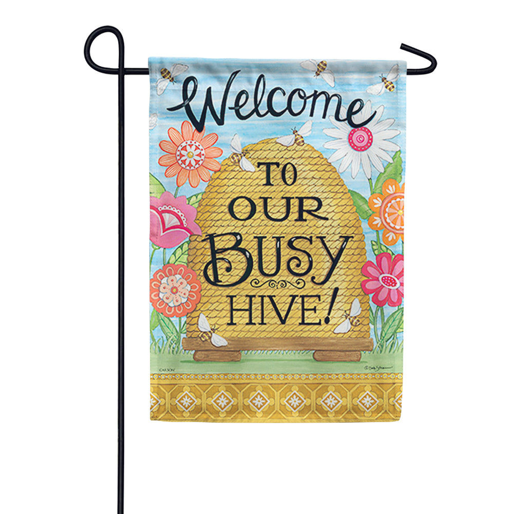 Carson Busy Hive Garden Flag