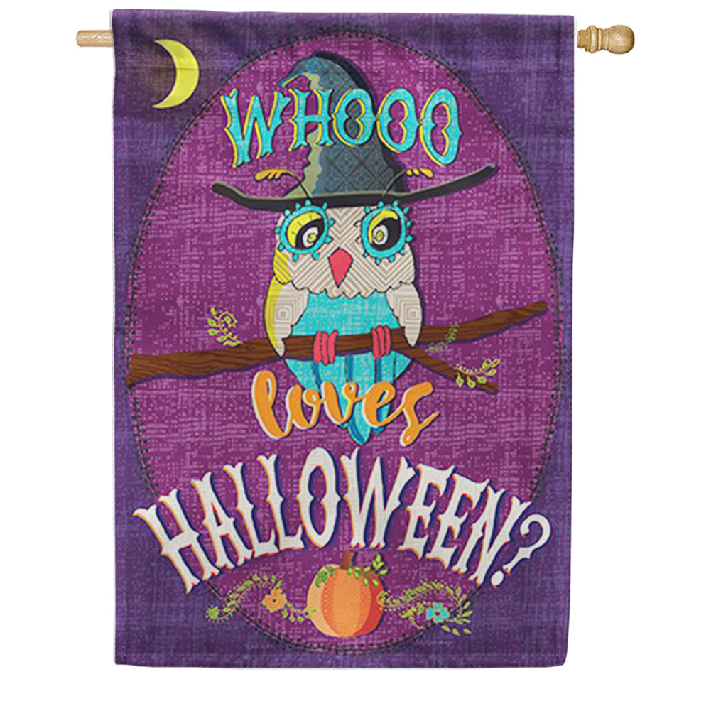 Carson Whooo Loves Halloween? House Flag