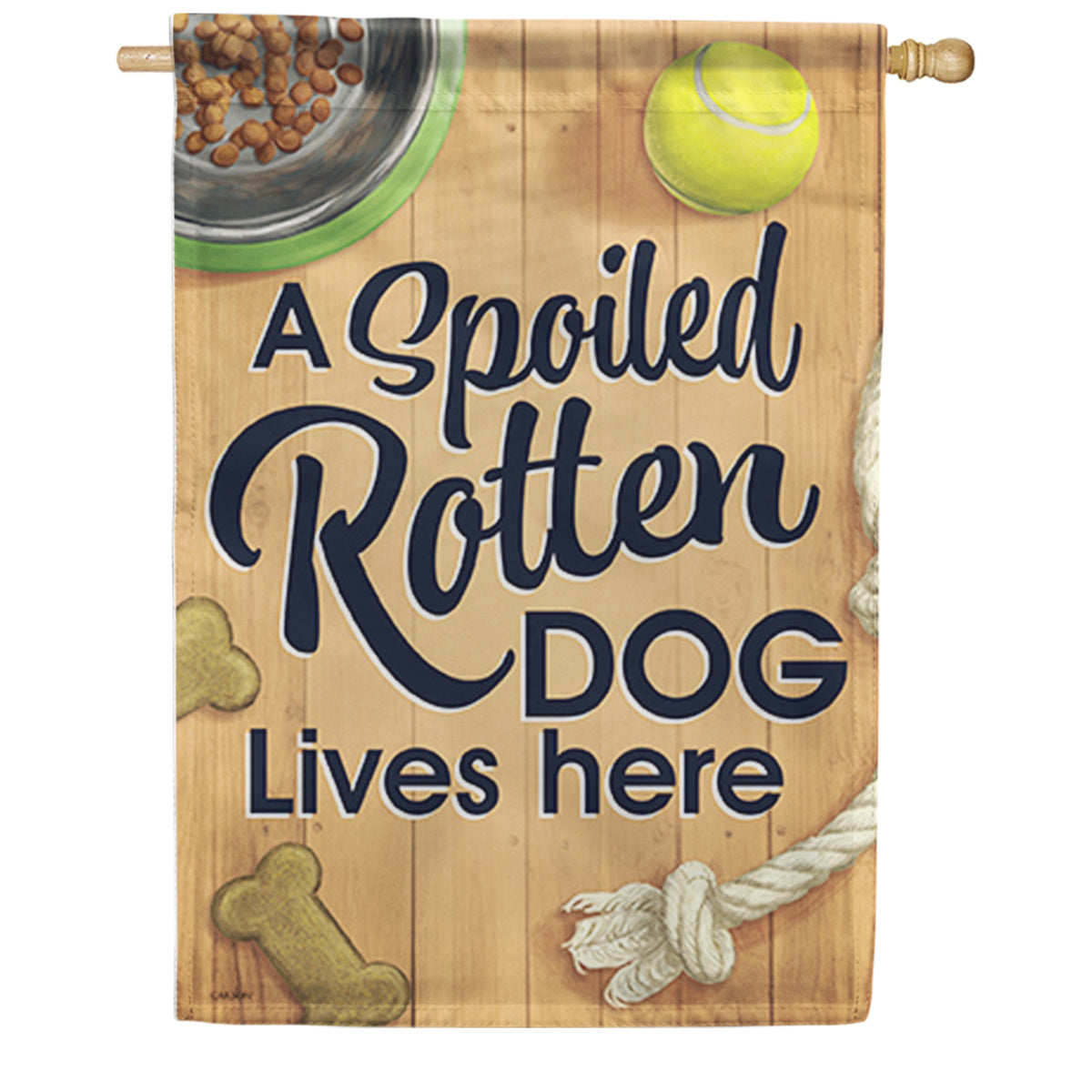Carson Spoiled Dog House Flag