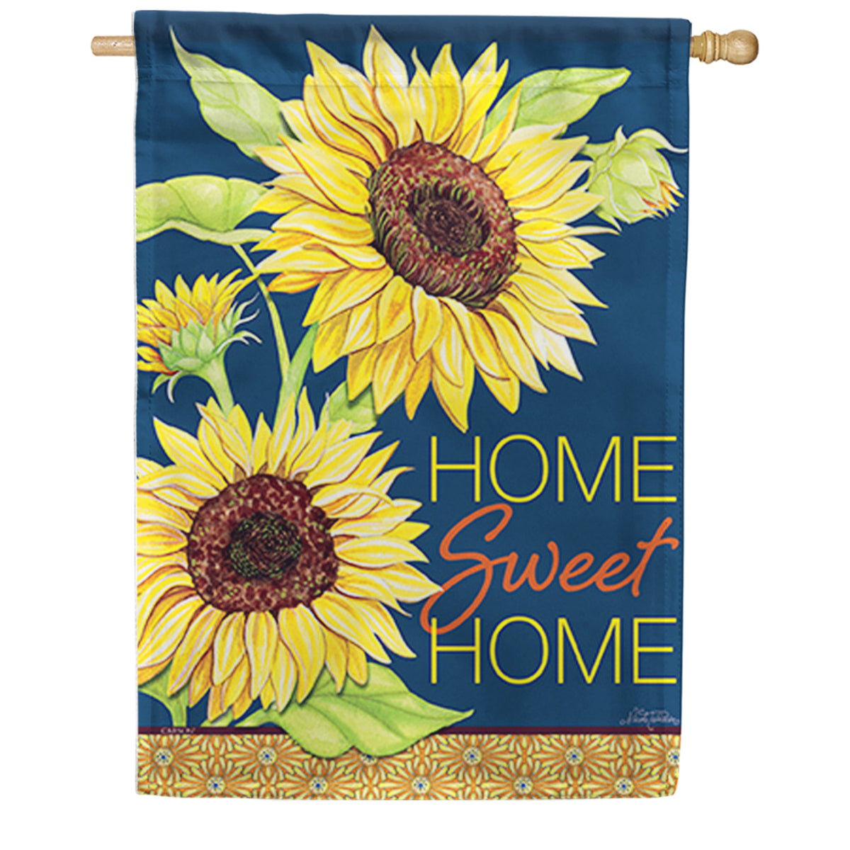 Carson Hello Fall Sunflowers House Flag