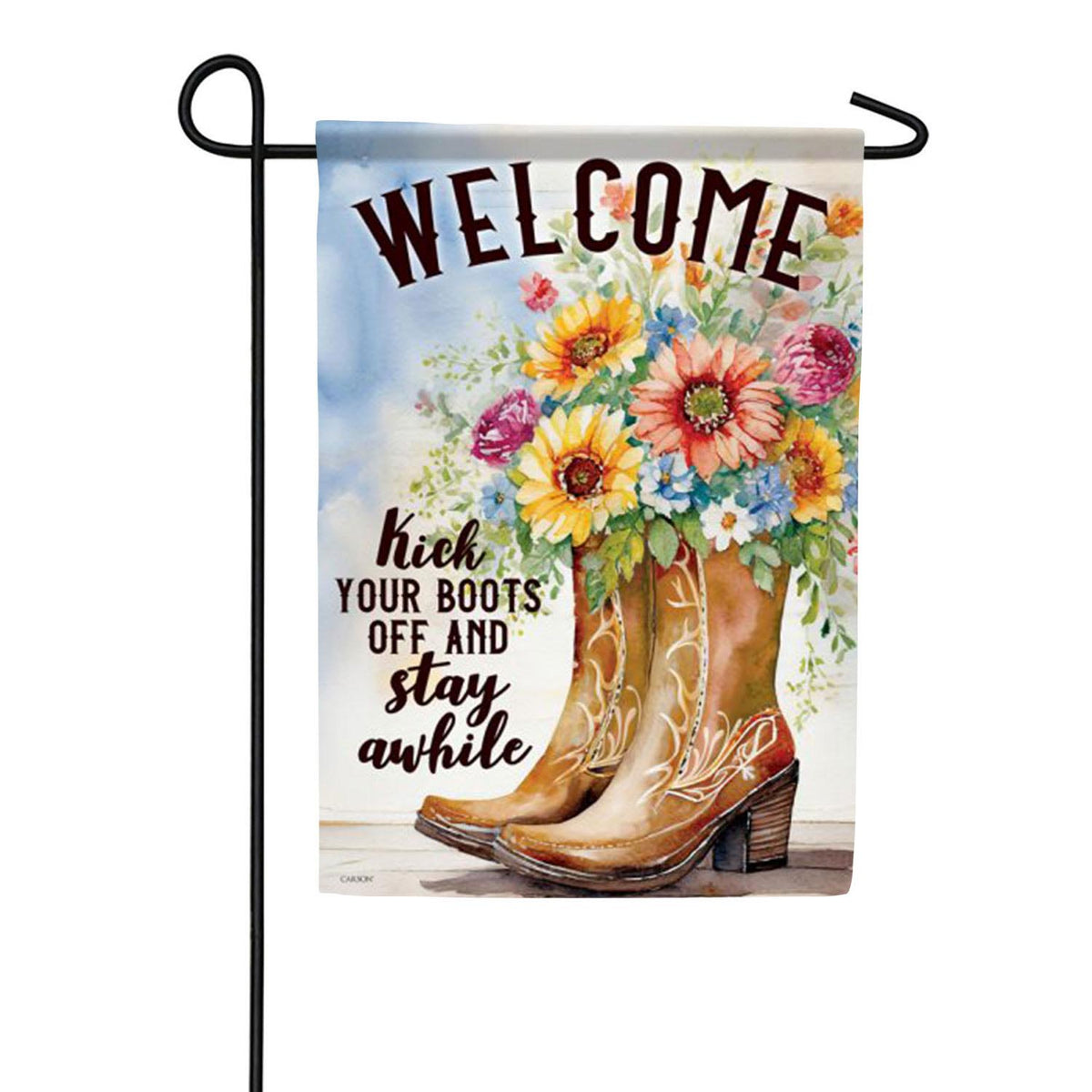 Carson Stay Awhile Garden Flag