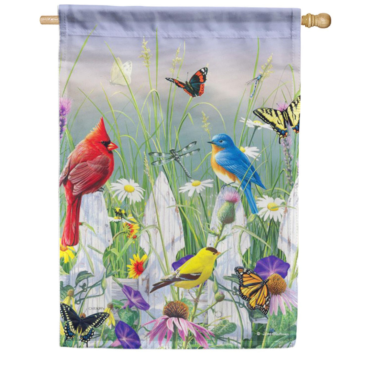 Carson Songbird Meadow House Flag