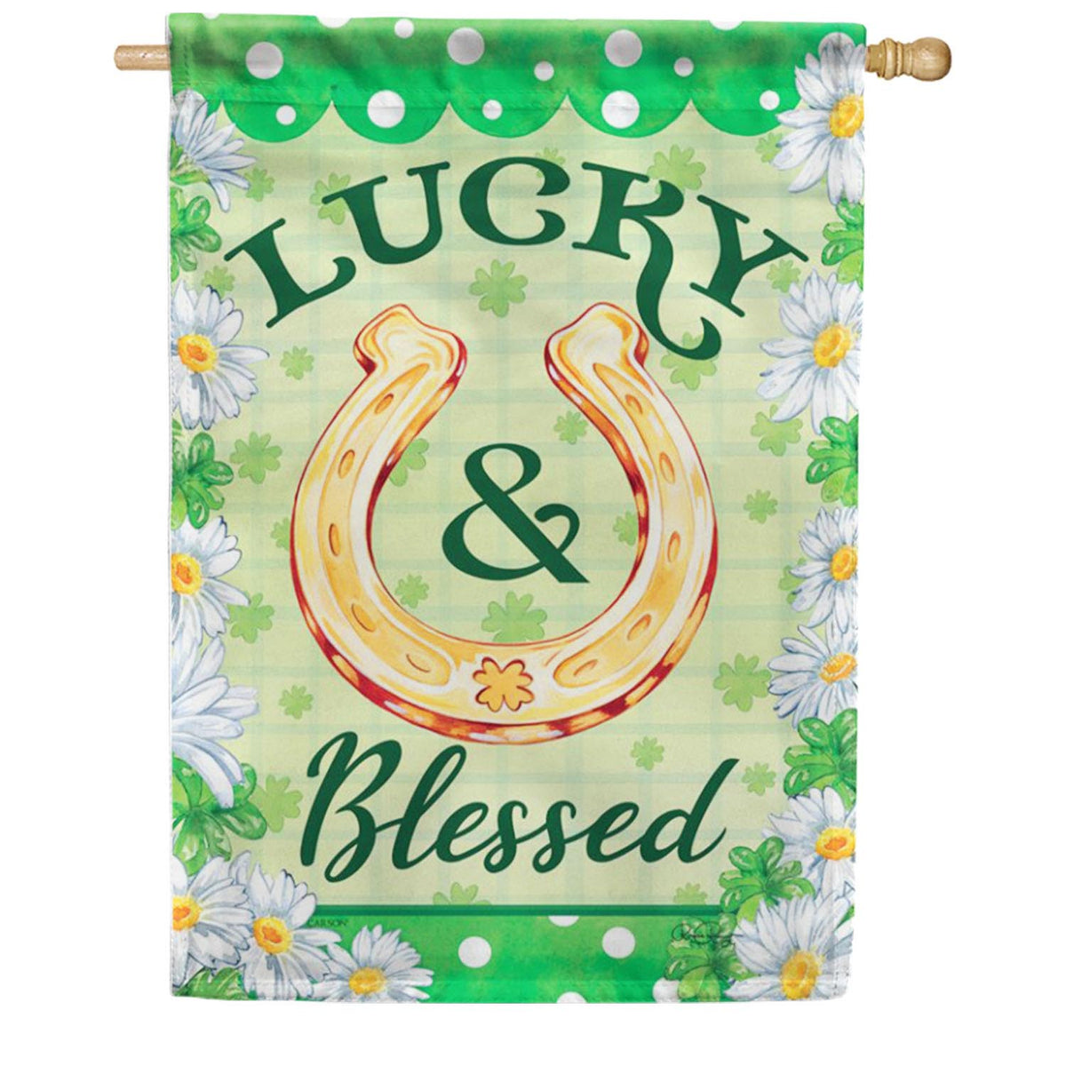 Carson Lucky & Blessed House Flag