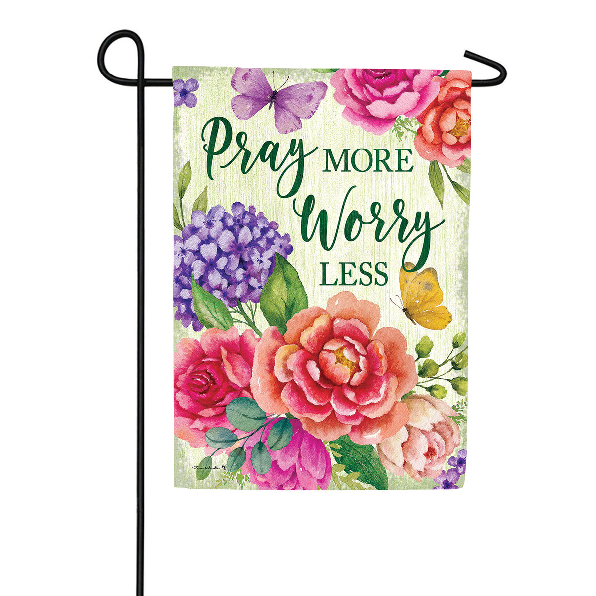 Custom Decor Pray More Garden Flag