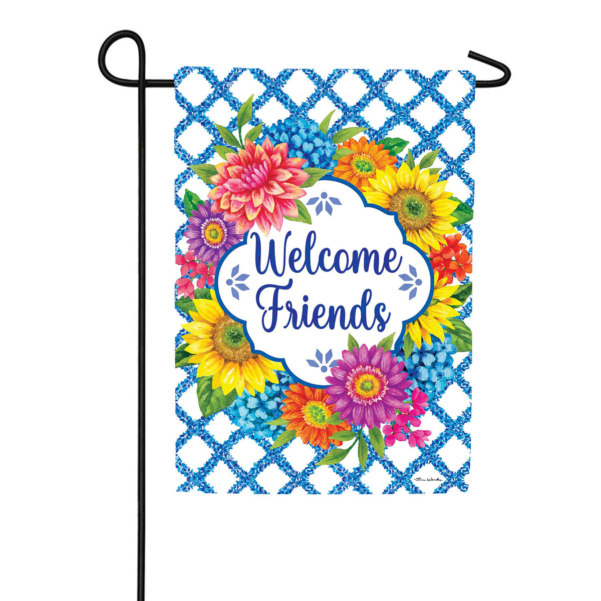 Custom Decor Floral Vines Garden Flag