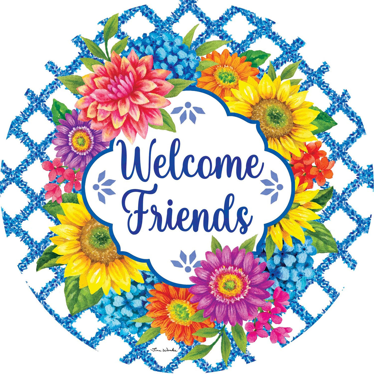 Custom Decor Floral Vines Accent Magnet