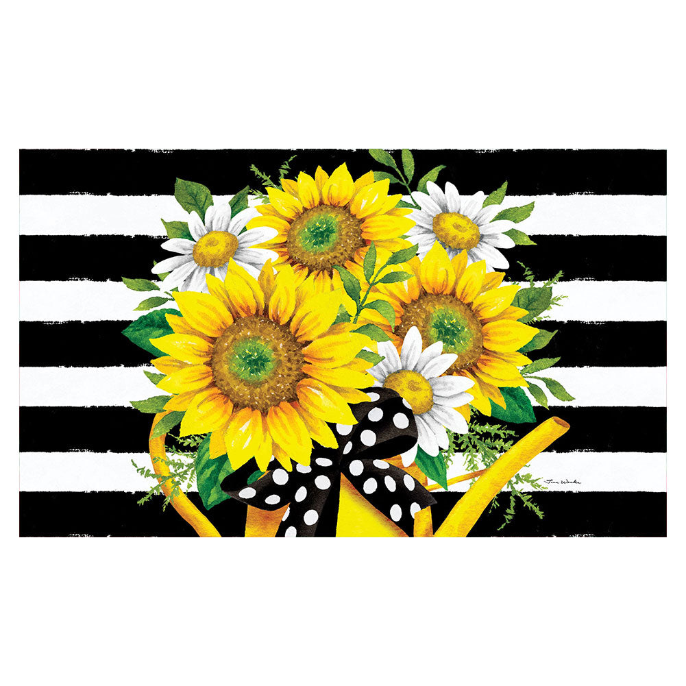 Custom Decor Sunflower Watering Can Mat
