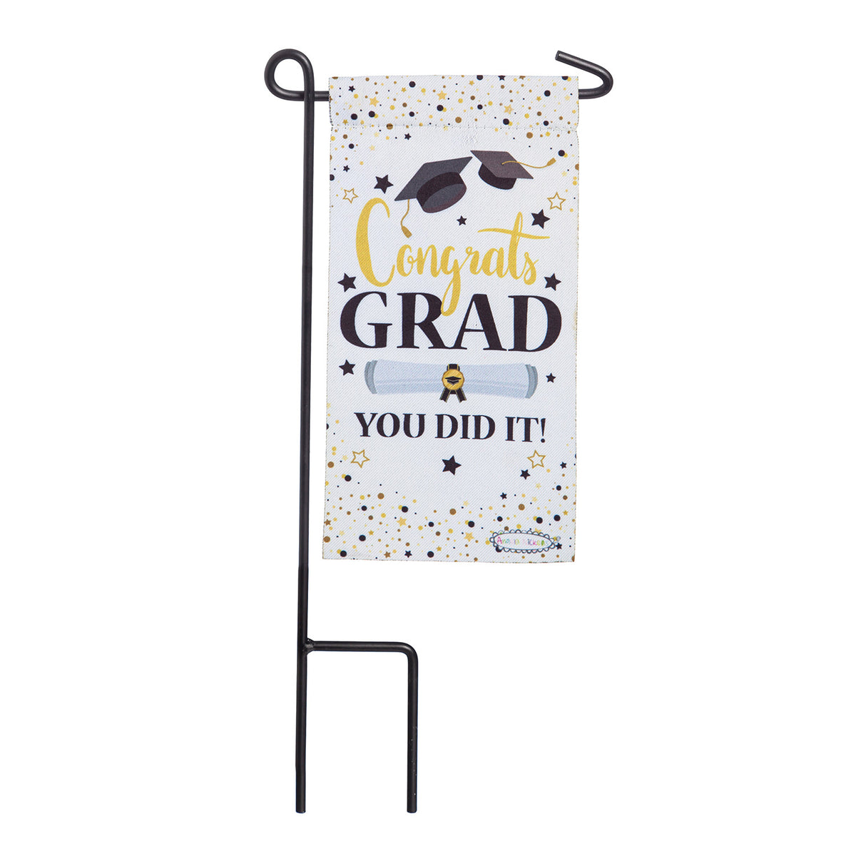 Evergreen Congrats Mini Flag with Stand