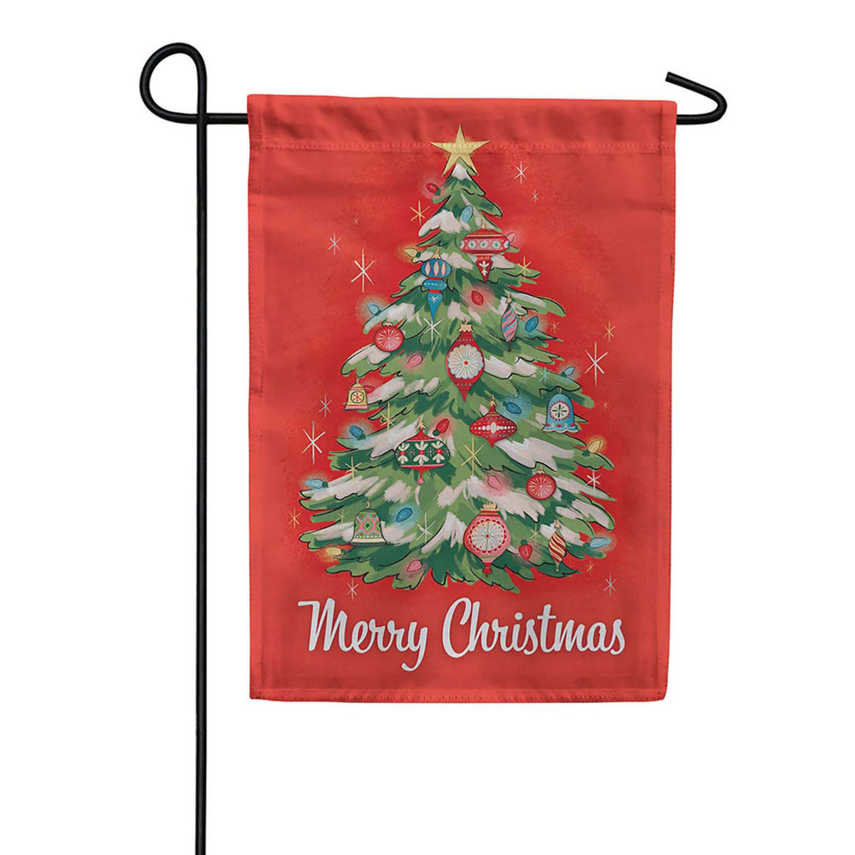 Evergreen Suede 2-Sided Garden Flag - Heartfelt Cheer Christmas Tree