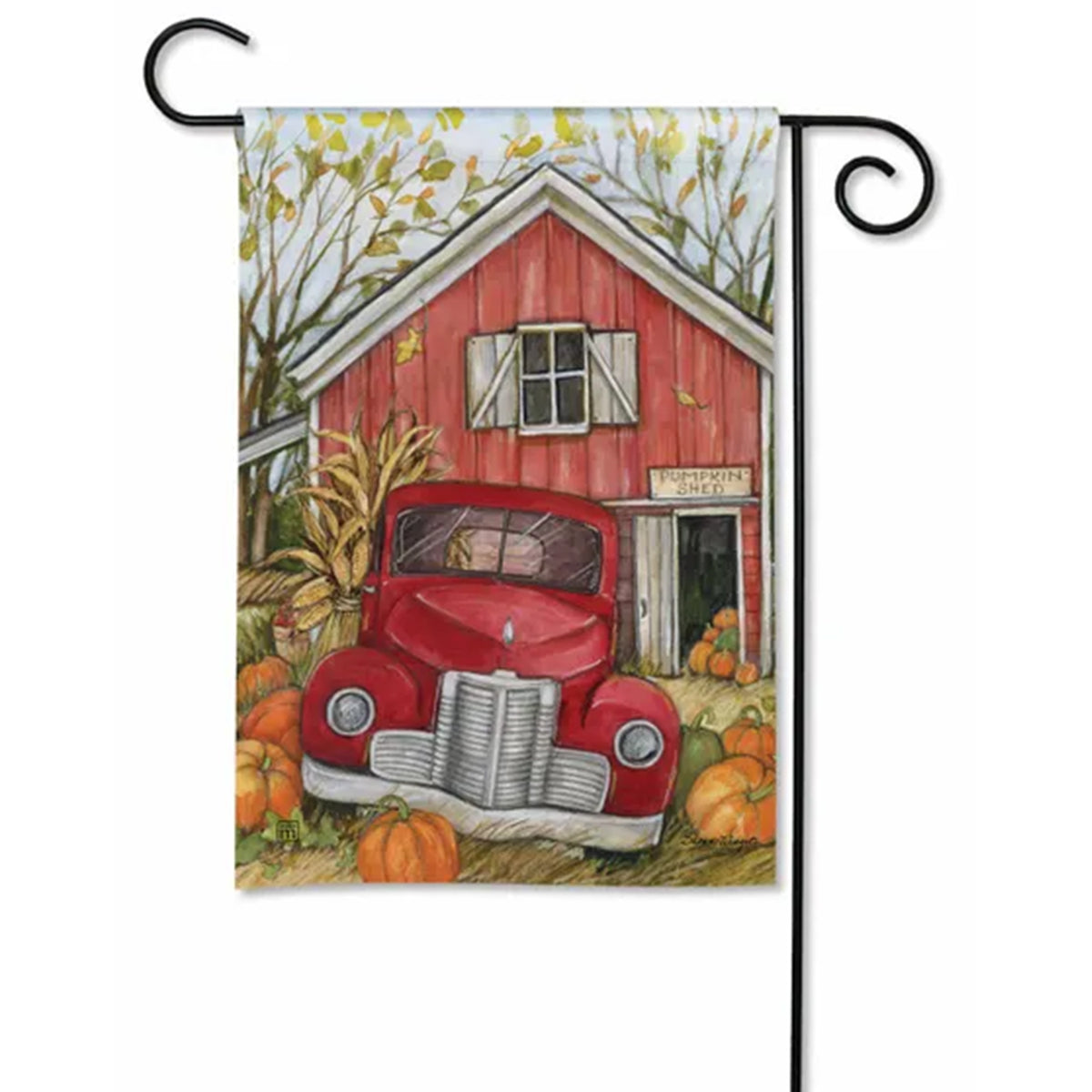 Magnet Works Pumpkin Pickup Garden Flag