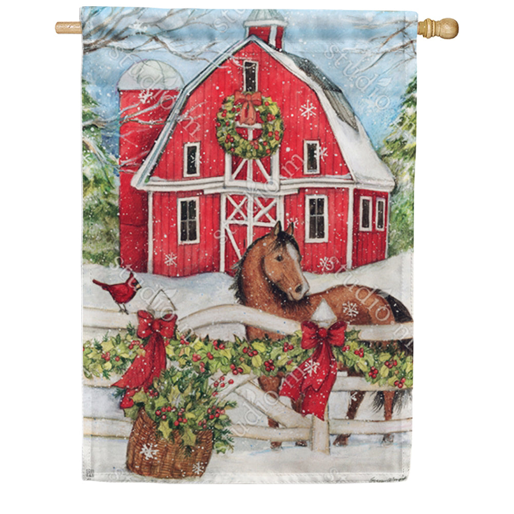 Magnet Works Christmas on the Farm House Flag