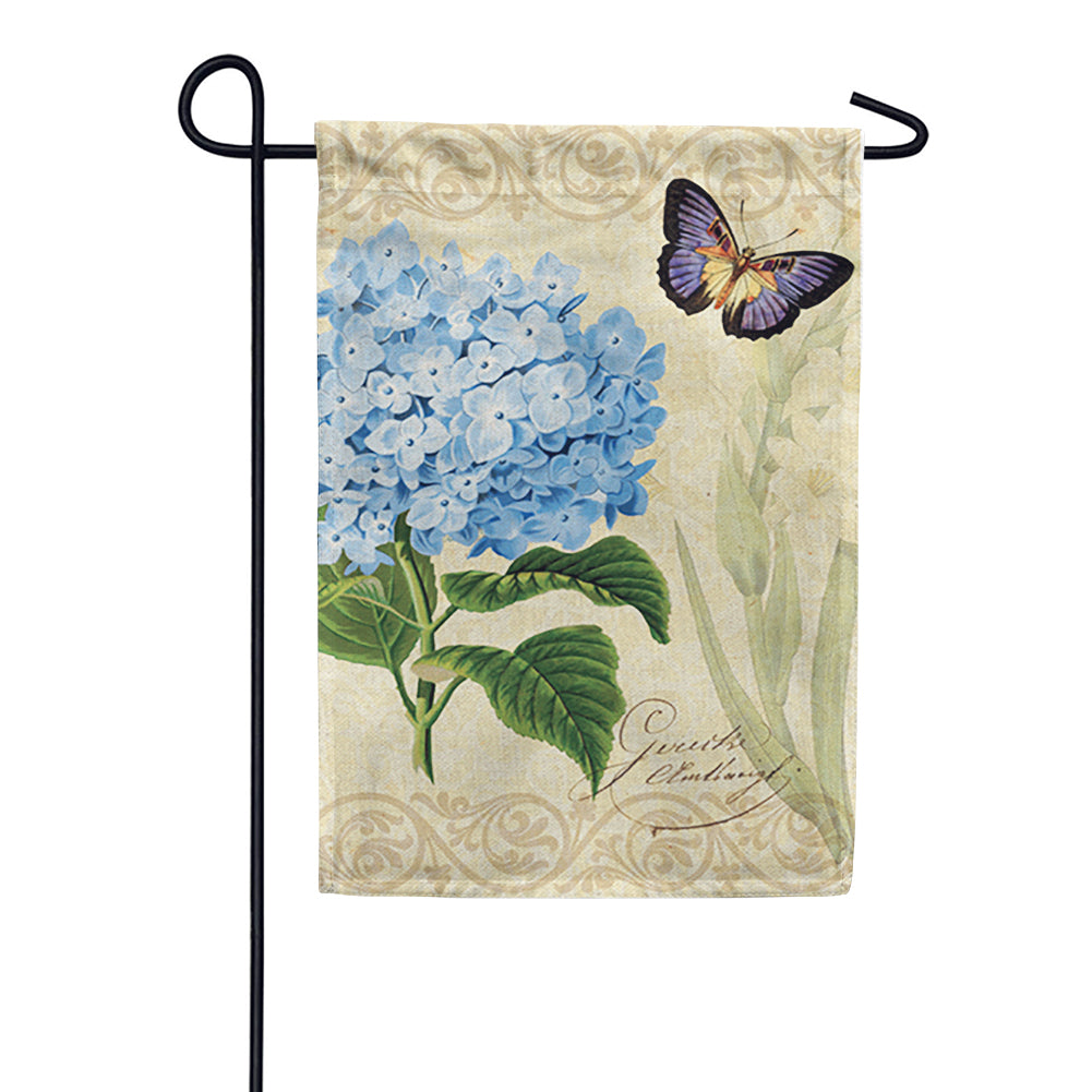 Premier Botanical Fresh Blue Illuminated Garden Flag