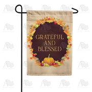 Grateful And Blessed Garden Flag