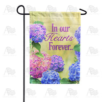 In Our Hearts Forever Garden Flag