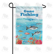 Gone Fishing Garden Flag