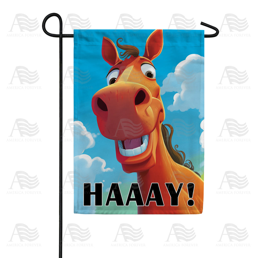 Straight From The Horse's Mouth Garden Flag