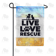 Live Love Rescue Garden Flag