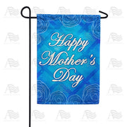 Mother's Day Blue Lattice Garden Flag