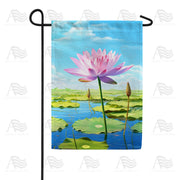 Serene Water Lily Garden Flag