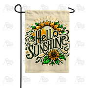 Radiant Sunflower Greetings Garden Flag