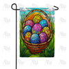 Stained Glass Easter Eggs Basket Garden Flag