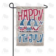 Independence Day Gnomes Garden Flag