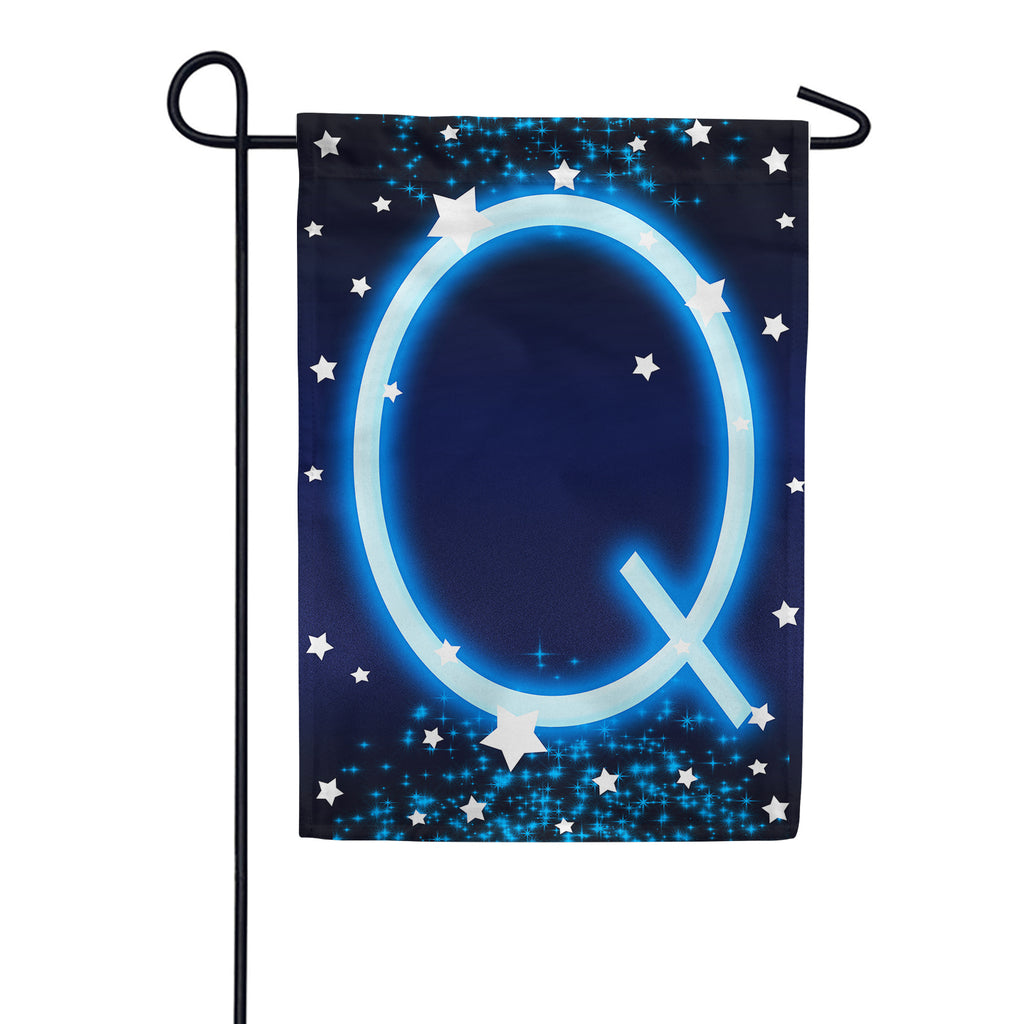 New Year Startlight - Monogram Q Garden Flag