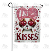 Puppy Love Hugs and Kisses Garden Flag