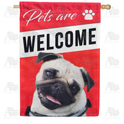 Pets Are Welcome House Flag